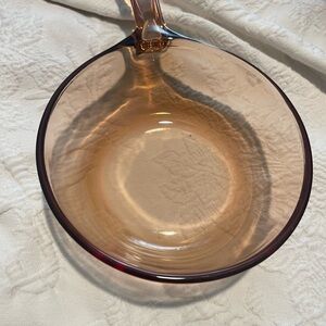 Vision 0.5 Amber Pot No Lid 6” Across